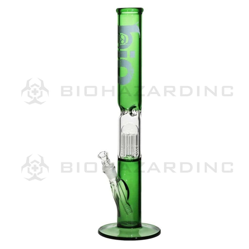 Bio Glass Glass Bong 18" BIO Single Tree Straight Water Pipe - Green