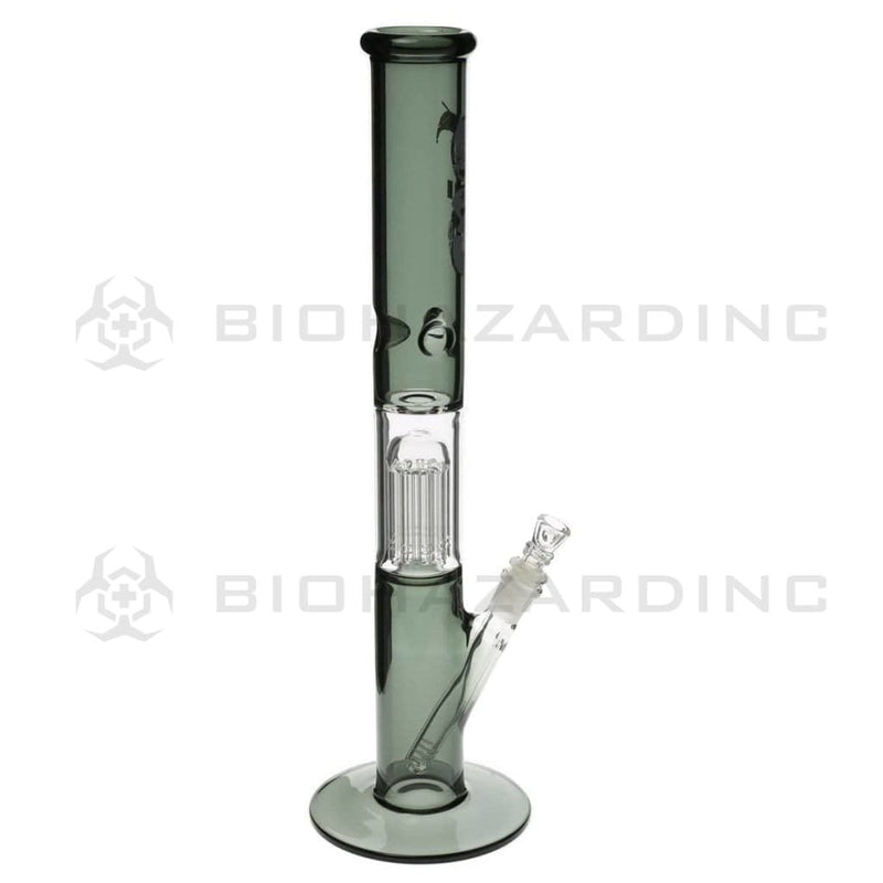 Bio Glass Glass Bong 18" BIO Single Tree Straight Water Pipe - Smoke Black