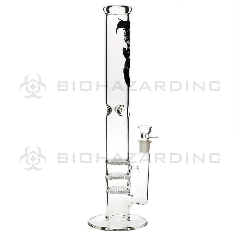 Bio Glass Glass Bong 18" BIO Triple Honeycomb Water Pipe - Black Logo