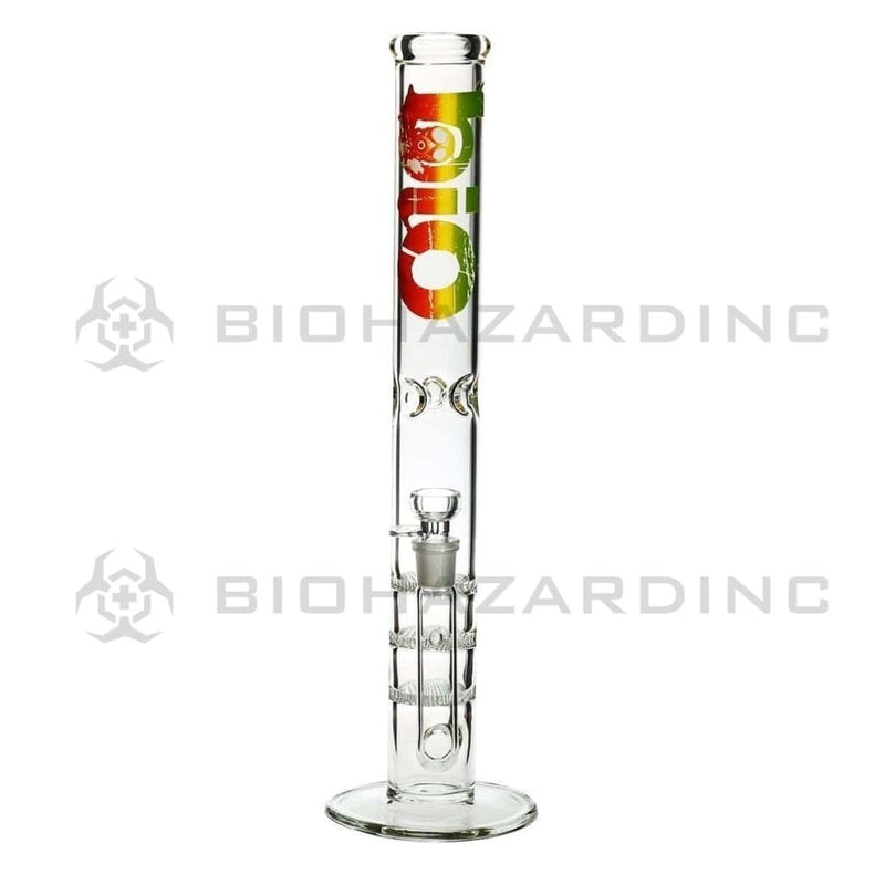 Bio Glass 18" BIO Triple Honeycomb Water Pipe - Rasta Logo