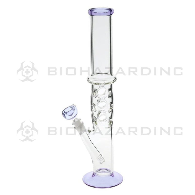 Biohazard Inc Glass Bong 18" Knuckler Water Pipe - Purple