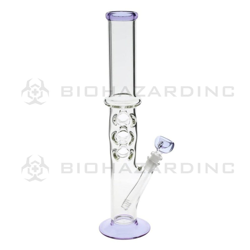 Biohazard Inc Glass Bong 18" Knuckler Water Pipe - Purple