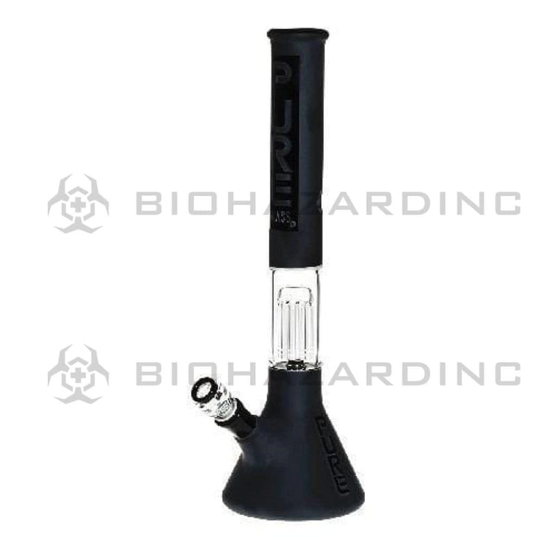 Biohazard Inc Glass Bong 18" PURE Beaker w/ 10 Arm Tree Perc - Black Frost