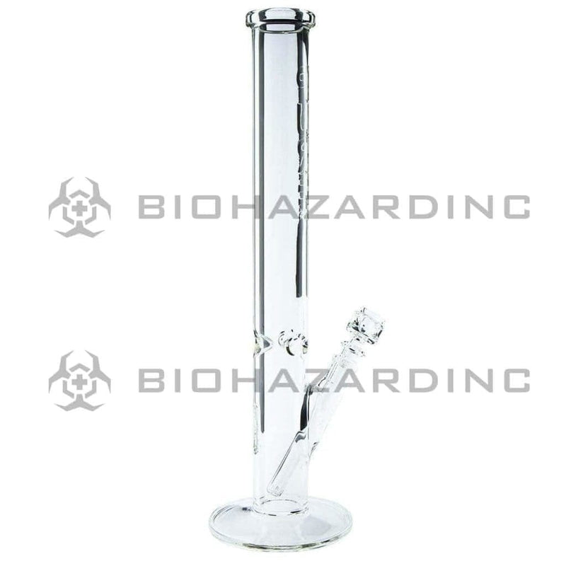 Biohazard Inc Glass Bong 18" PURE Glass 3D Emboss 50mm x 5mm Clear Straight Waterpipe