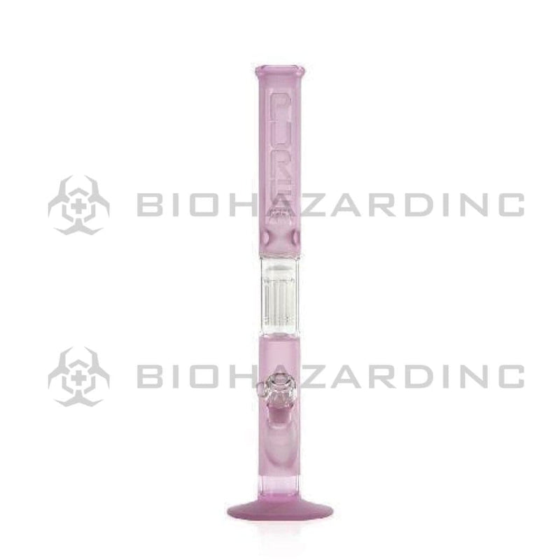 Biohazard Inc Glass Bong 18" PURE Straight w/ 10 Arm Tree Perc - Pink Frost