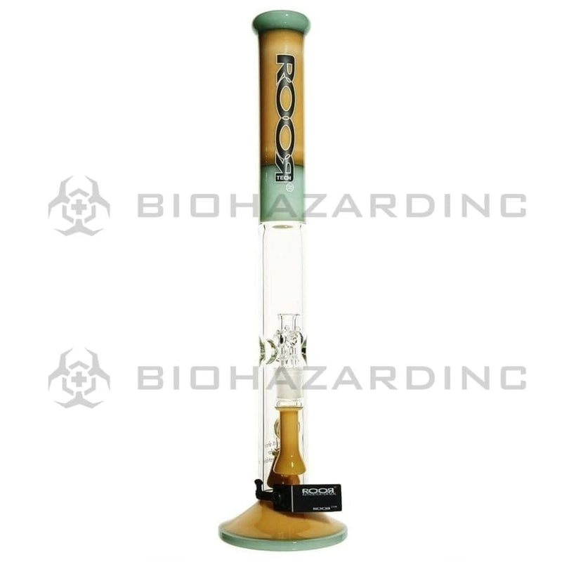 Roor Glass Bong 18" ROOR 45mm x 5mm Stemless Fixed Straight Waterpipe - Multi w/ Black Lace Logo