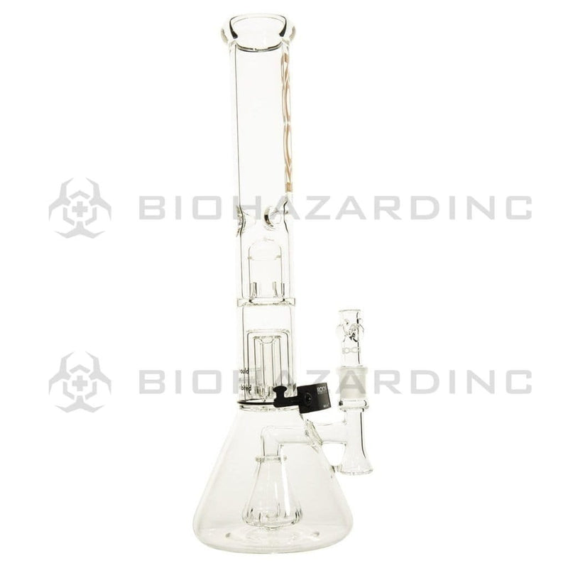 Roor Glass Bong 18" ROOR 50mm x 5mm Stemless Fixed Barrel Beaker Waterpipe - Orange Logo