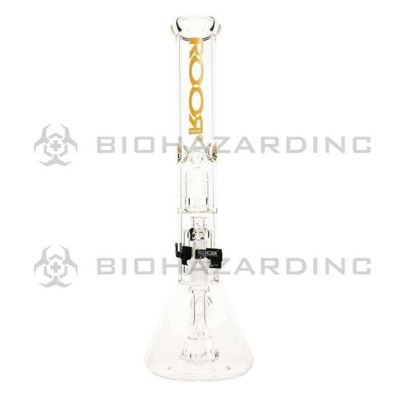 Roor Glass Bong 18" ROOR 50mm x 5mm Stemless Fixed Barrel Beaker Waterpipe - Orange Logo