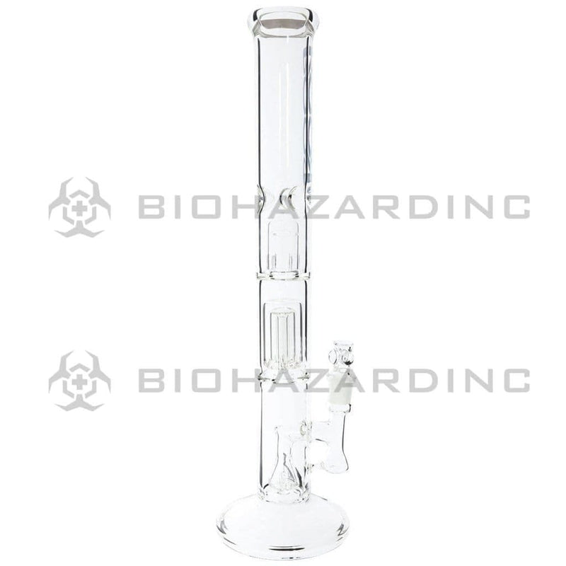 Roor Glass Bong 18" ROOR 50mm x 5mm Stemless Fixed Barrel Straight Waterpipe - Blue Logo