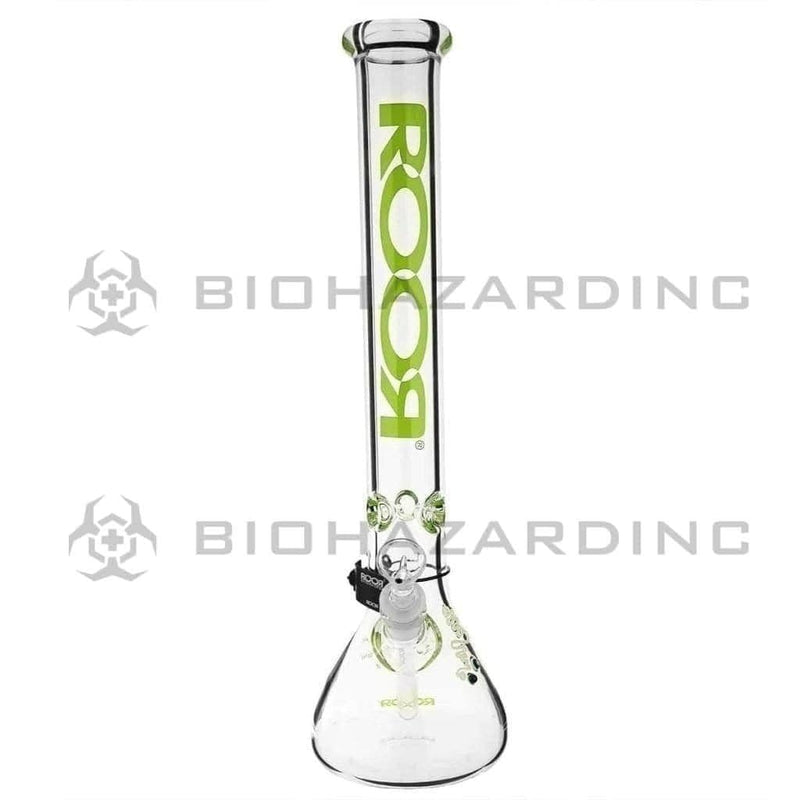 Roor Glass Bong 18" ROOR 50mm x 7mm Beaker Waterpipe - Green Logo