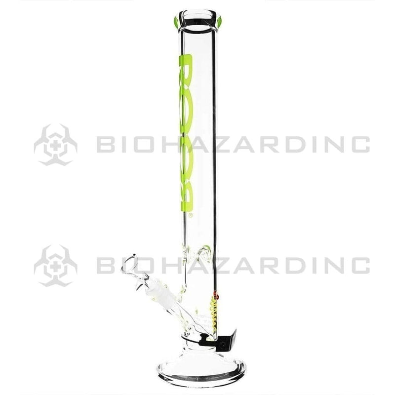 Roor Glass Bong 18" ROOR 50mm x 7mm Straight Waterpipe - Neon Green Logo