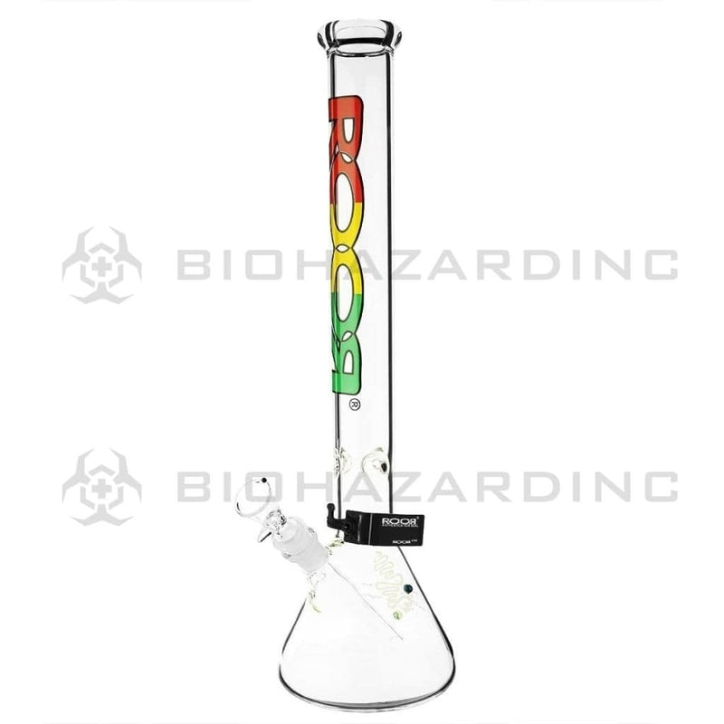 Roor Glass Bong 18" ROOR Classic Beaker Waterpipe - Rasta Logo - 45mm x 5mm