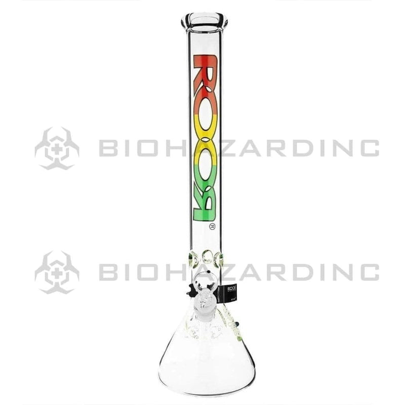 Roor Glass Bong 18" ROOR Classic Beaker Waterpipe - Rasta Logo - 45mm x 5mm