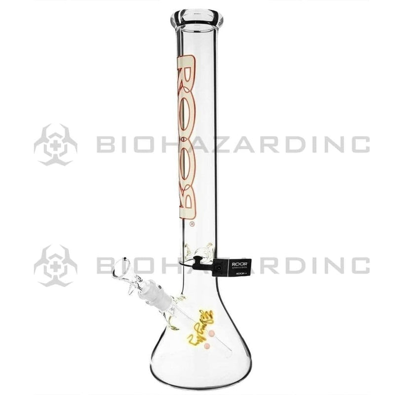 Roor Glass Bong 18" ROOR Classic Beaker Waterpipe - White / Orange - 50mm x 5mm