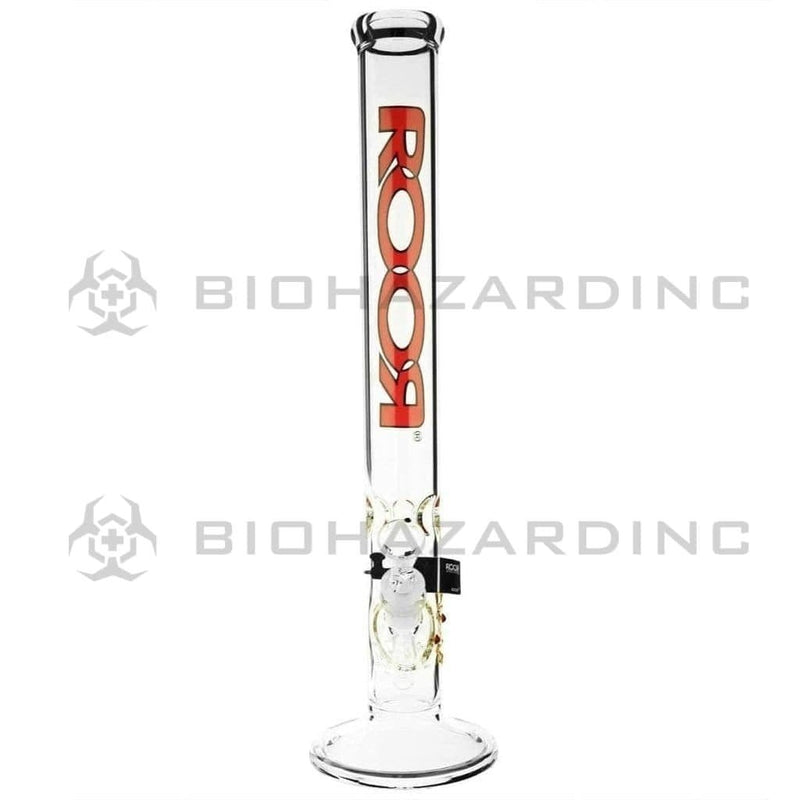 Roor Glass Bong 18"  ROOR Classic Straight Waterpipe - Red Logo - 50mm x 5mm