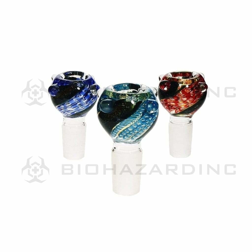 Biohazard Inc 19mm Bowl 19mm Lattacino Dichro Bowl - Assorted Colors