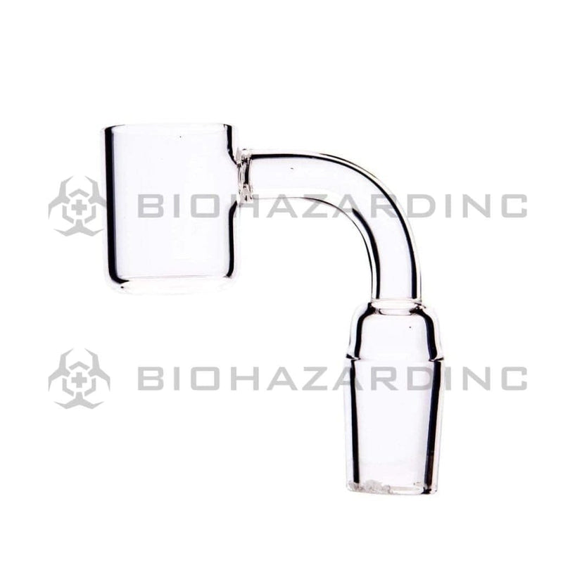 Biohazard Inc Quartz Banger 19mm Male Flat Top Quartz Banger w/ 25mm Bucket - Clear