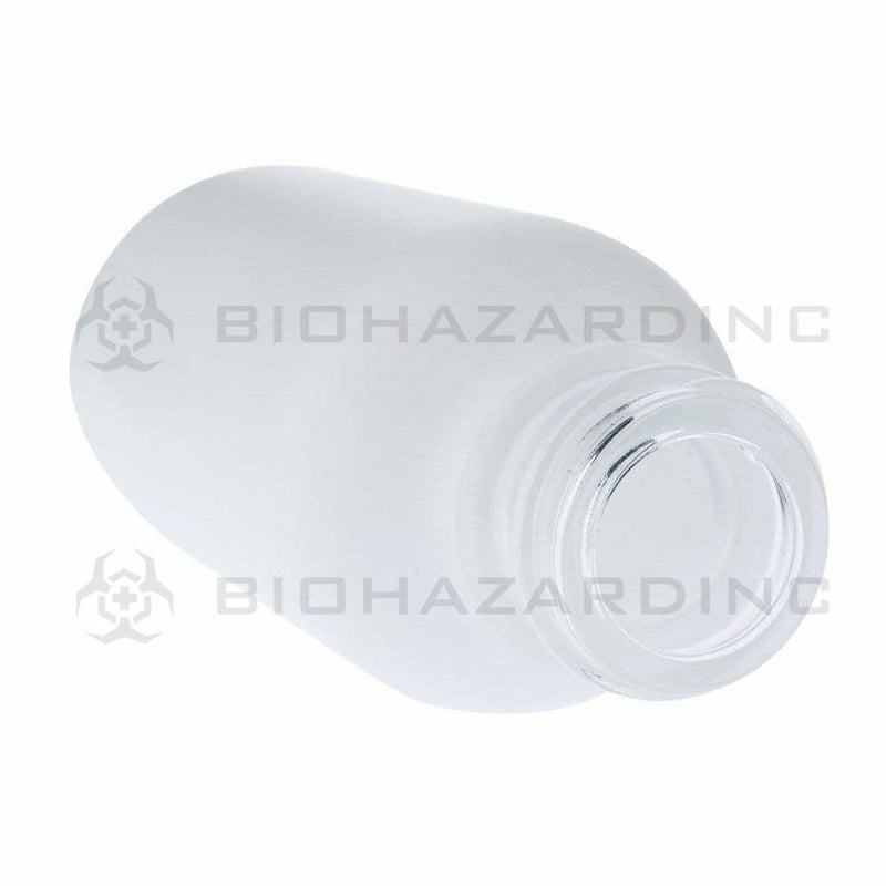 Biohazard Inc Glass Vial 1oz Boston Round Vial - Matte White 180 Count