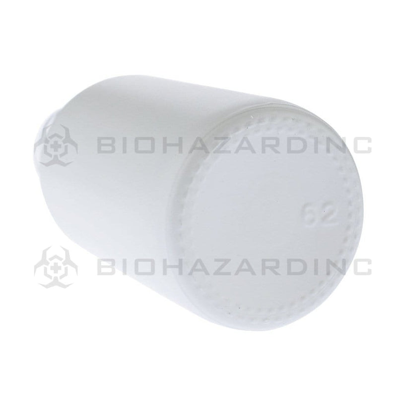 Biohazard Inc Glass Vial 1oz Boston Round Vial - Matte White 180 Count