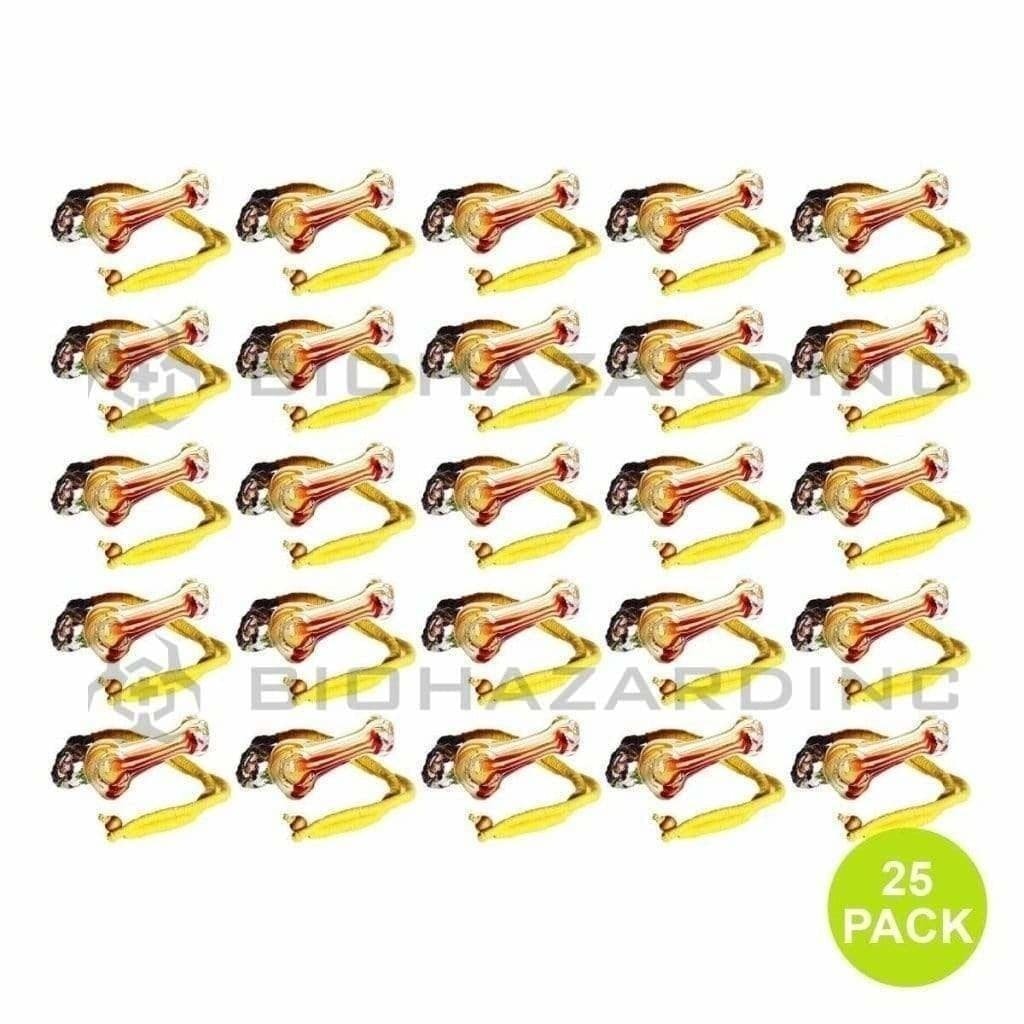 Biohazard Inc Glass Hand Pipe 2"-3" Necklace Handpipe - Assorted Colors - 50 Count