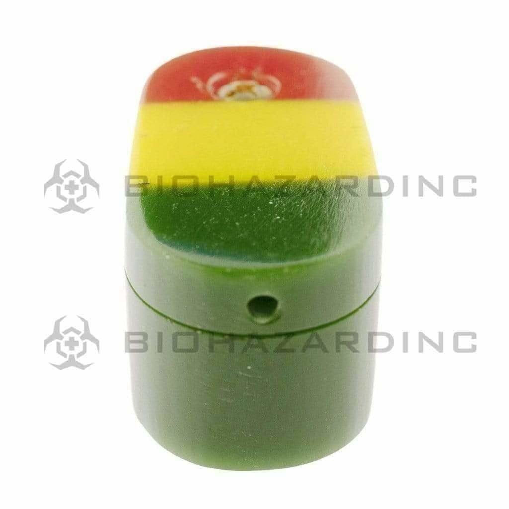 Biohazard Inc Metal Hand Pipe 2" Monkey Metal / Acrylic Pipe - Rasta- 10 Pack