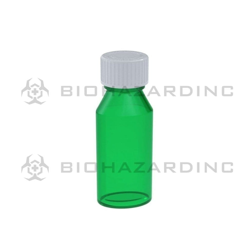 Biohazard Inc Oval Bottles 2 oz Green Oval Bottles - 250 Count