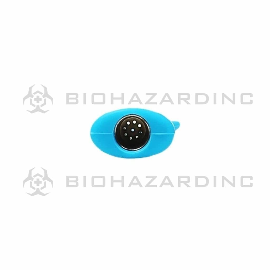 Biohazard Inc Hand Pipe Accessory 2" Silicone Hitter Pipe -  Blue