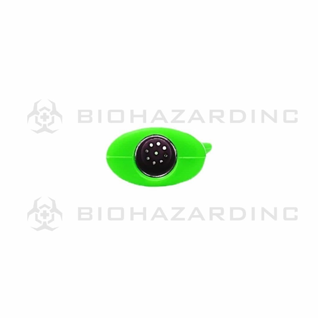Biohazard Inc Hand Pipe Accessory 2" Silicone Hitter Pipe -  Green