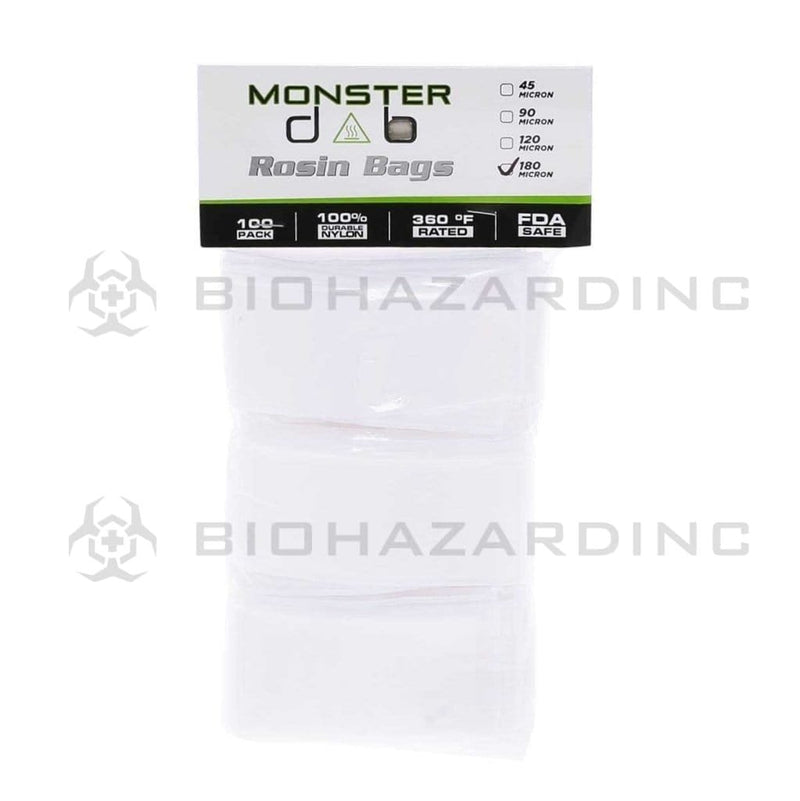 Monster Dab Rosin Bag 2" x 10" 180 Micron Monster Dab Rosin Bag - 100 Count