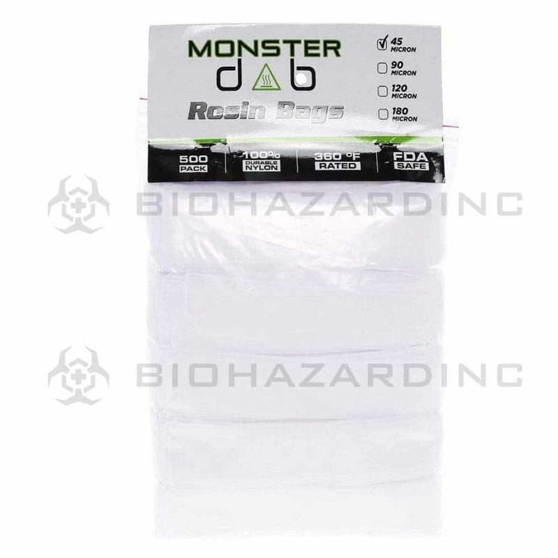 Monster Dab Rosin Bag 2" x 10" 45 Micron Monster Dab Rosin Bag - 500 Count