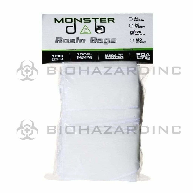 Monster Dab Rosin Bag 2" x 4" 120 Micron Monster Dab Rosin Bag - 100 Count