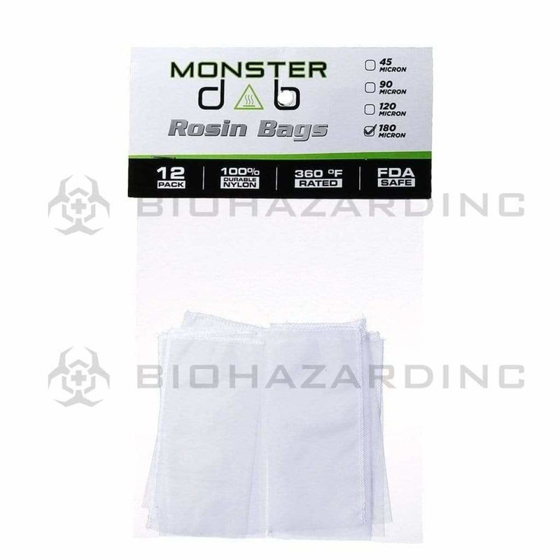 Monster Dab Rosin Bag 2" x 4" 180 Micron Monster Dab Rosin Bag - 12 Count