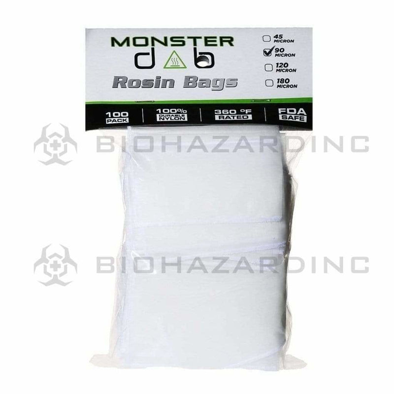 Monster Dab Rosin Bag 2" x 4" 90 Micron Monster Dab Rosin Bag - 100 Count