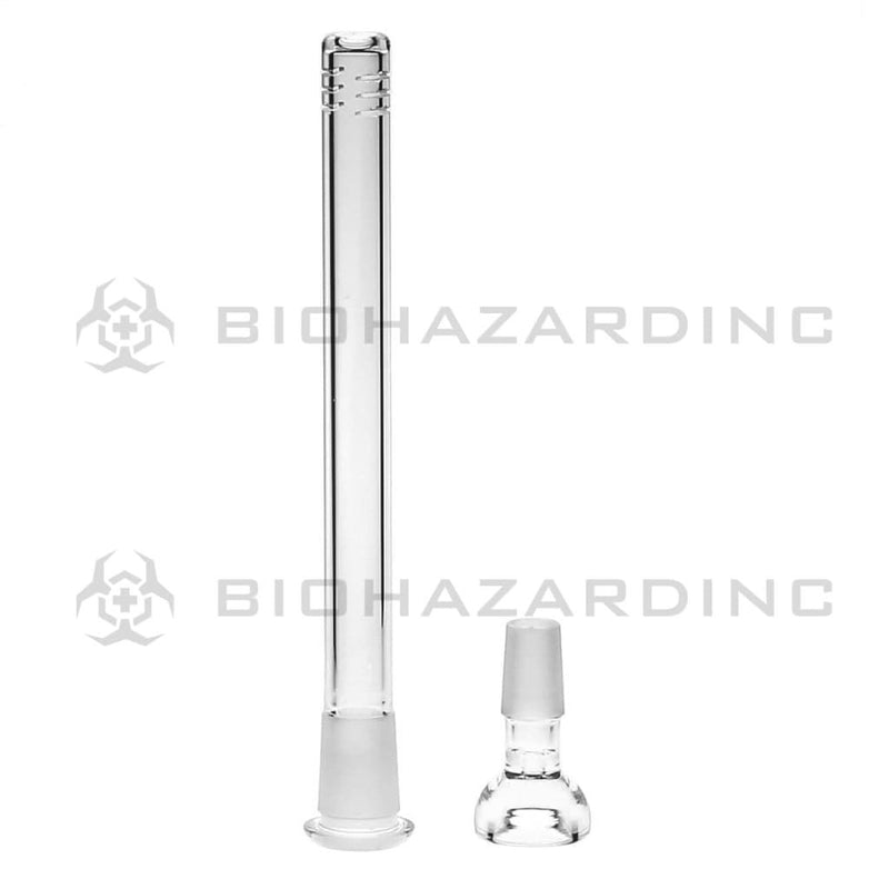 Biohazard Inc Glass Bong 20" Single Tree Double Bubble Water Pipe w/ Marbles - Black Rake