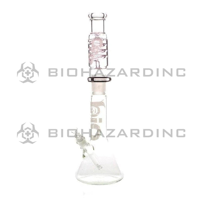 Bio Glass Glass Bong 21" BIO Freezable Coil Beaker Water Pipe - Pink