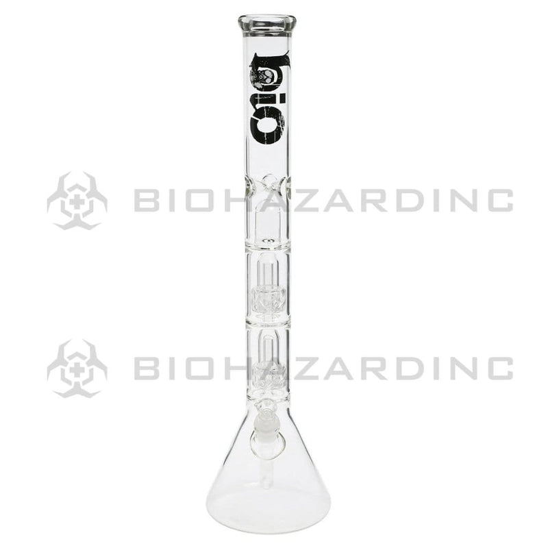 Bio Glass Glass Bong 22" BIO Criss-Cross Showerhead Water Pipe - Black