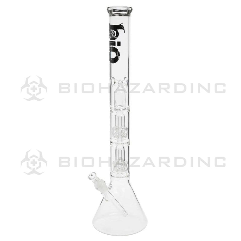 Bio Glass Glass Bong 22" BIO Criss-Cross Showerhead Water Pipe - Black