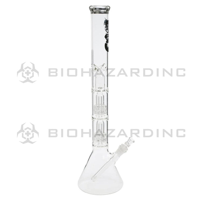 Bio Glass Glass Bong 22" BIO Criss-Cross Showerhead Water Pipe - Black