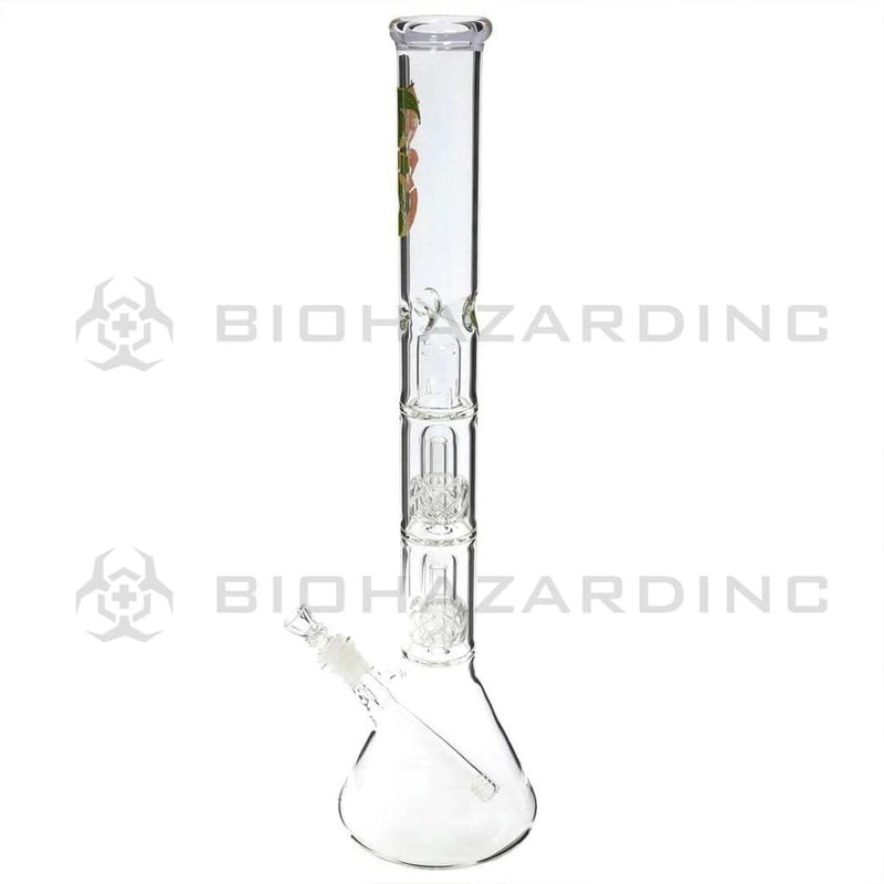 Bio Glass Glass Bong 22" BIO Criss-Cross Showerhead Water Pipe - Rasta