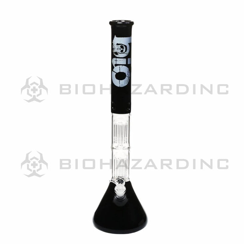 Bio Glass Glass Bong 22" BIO Double Tree Beaker Water Pipe - Black