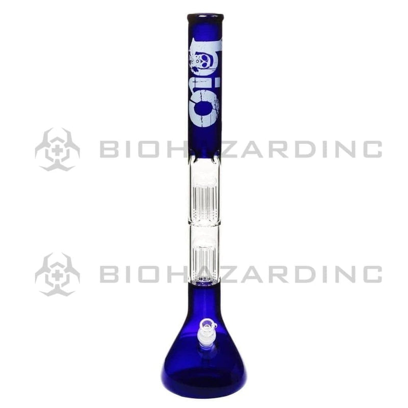 Bio Glass Glass Bong 22" BIO Double Tree Beaker Water Pipe - Blue