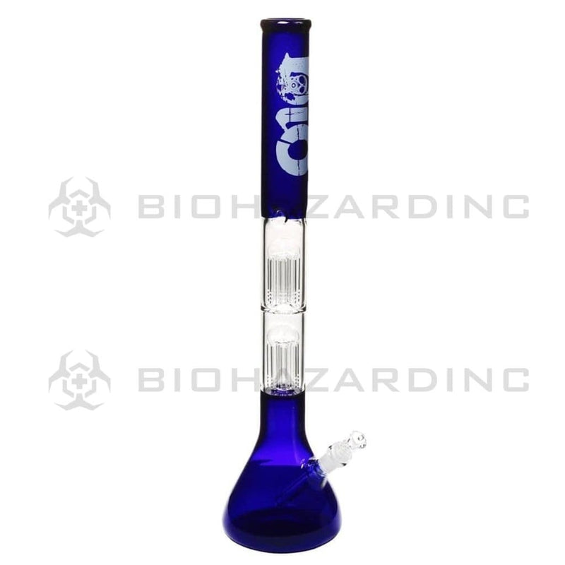 Bio Glass Glass Bong 22" BIO Double Tree Beaker Water Pipe - Blue