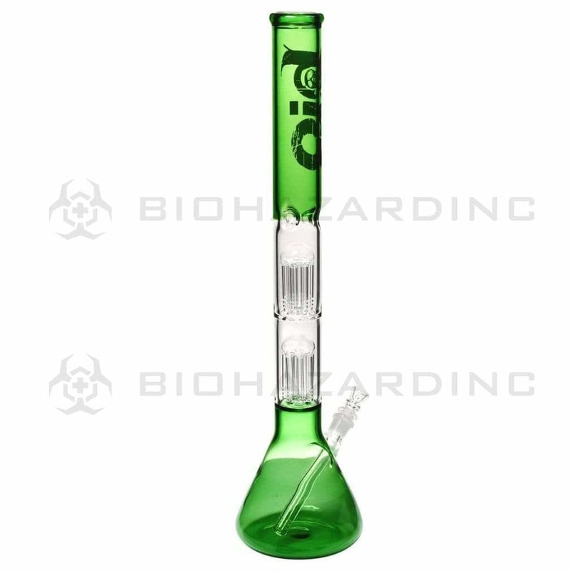 Bio Glass Glass Bong 22" BIO Double Tree Beaker Water Pipe - Green