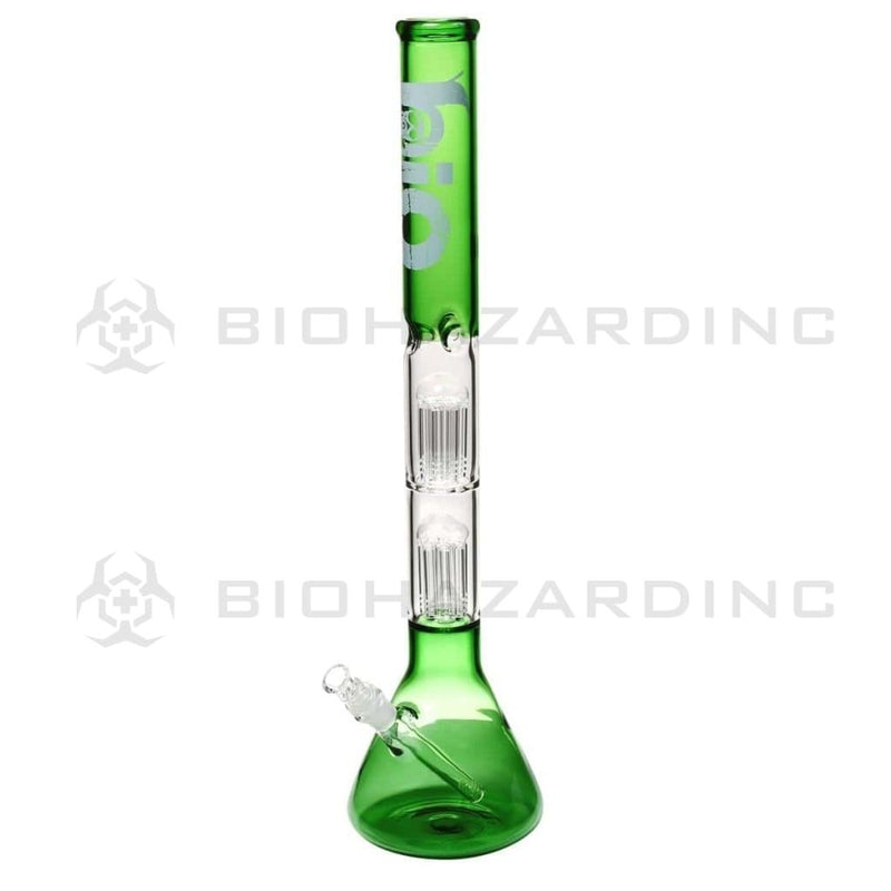 Bio Glass Glass Bong 22" BIO Double Tree Beaker Water Pipe - Green