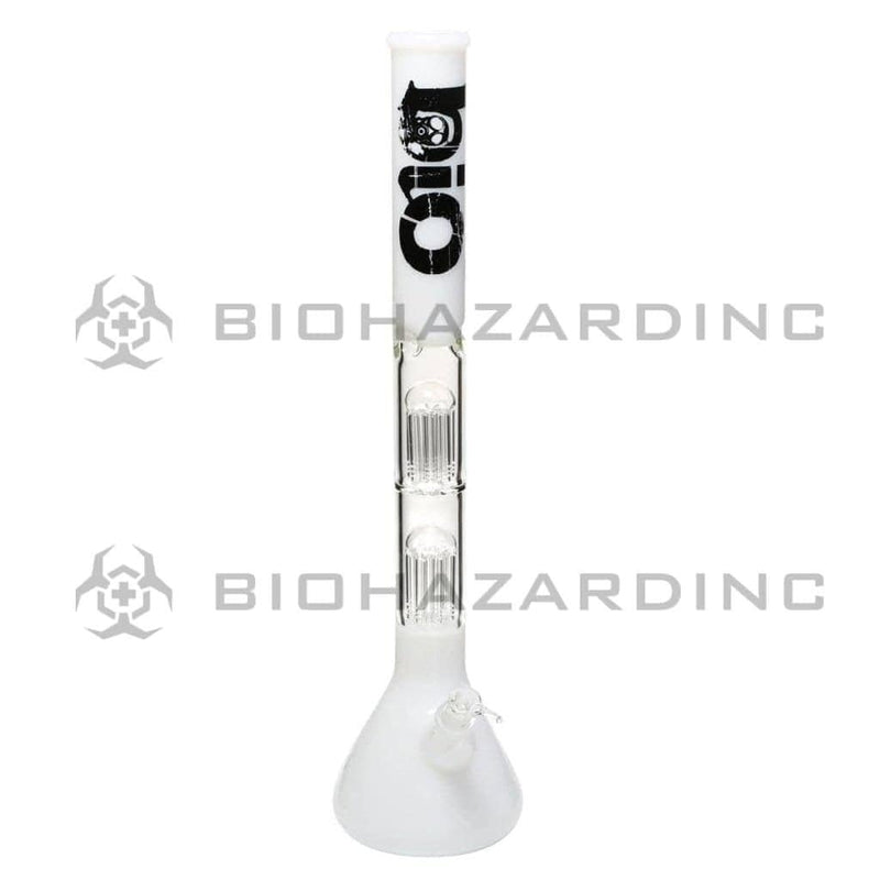 Bio Glass Glass Bong 22" BIO Double Tree Beaker Water Pipe - White