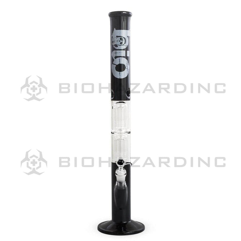 Bio Glass Glass Bong 22" BIO Double Tree Straight Water Pipe - Black