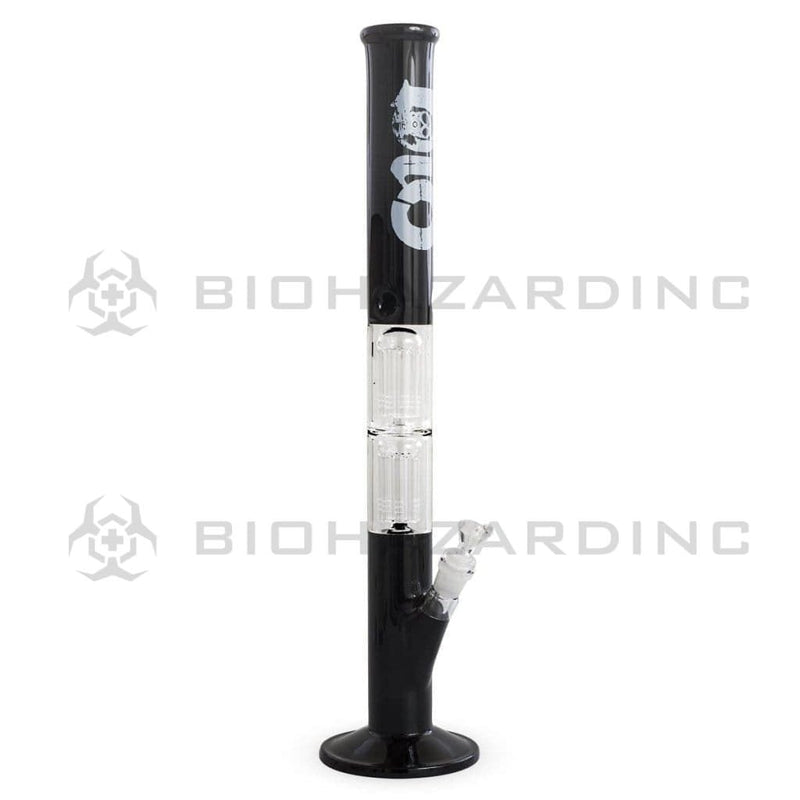 Bio Glass Glass Bong 22" BIO Double Tree Straight Water Pipe - Black