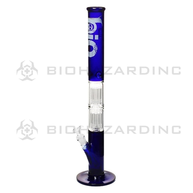 Bio Glass Glass Bong 22" BIO Double Tree Straight Water Pipe - Blue