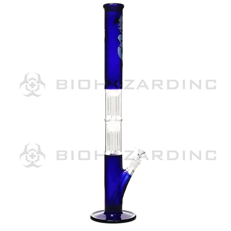 Bio Glass Glass Bong 22" BIO Double Tree Straight Water Pipe - Blue