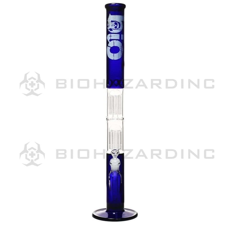 Bio Glass Glass Bong 22" BIO Double Tree Straight Water Pipe - Blue